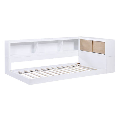 Homelegance  - Asker Twin Bookcase Corner Platform Bed - B2012BCT-1BCx  view 4