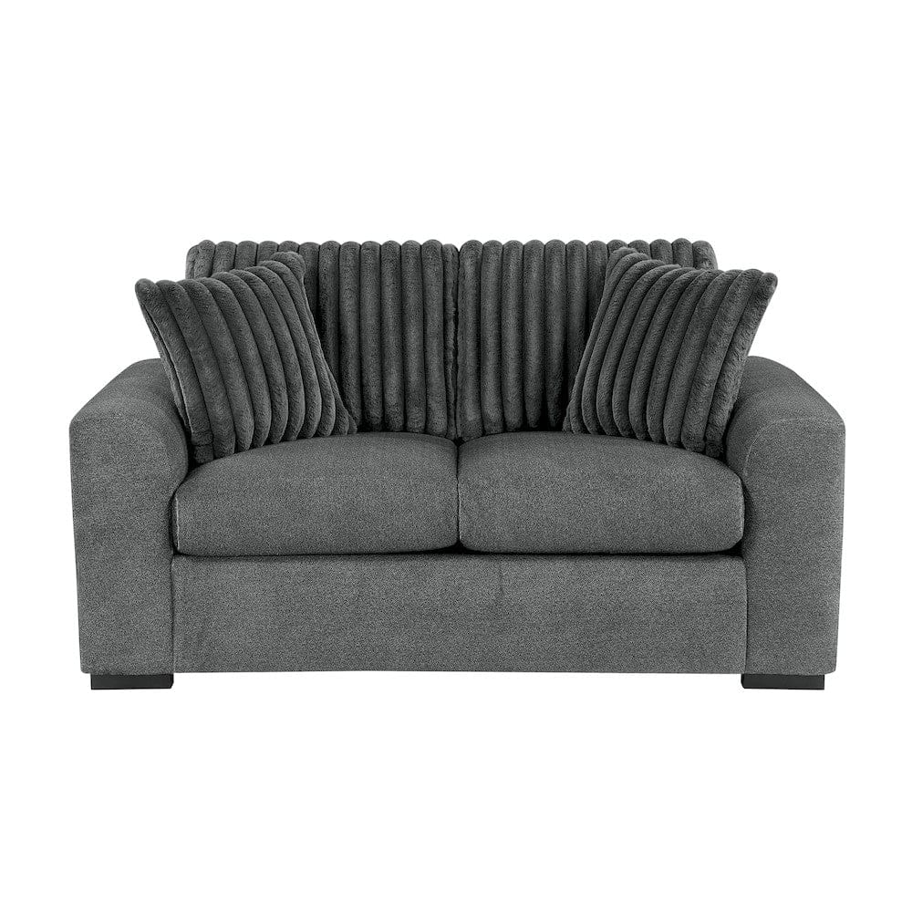 Homelegance  - Athena Love Seat in Dark gray - 9720DGY-2  view 1