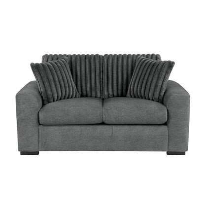 Homelegance  - Athena Love Seat in Dark gray - 9720DGY-2  view 1