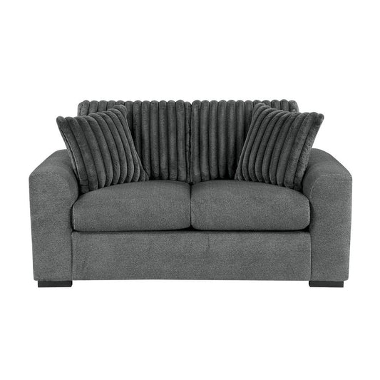 Homelegance  - Athena Love Seat in Dark gray - 9720DGY-2  view 1