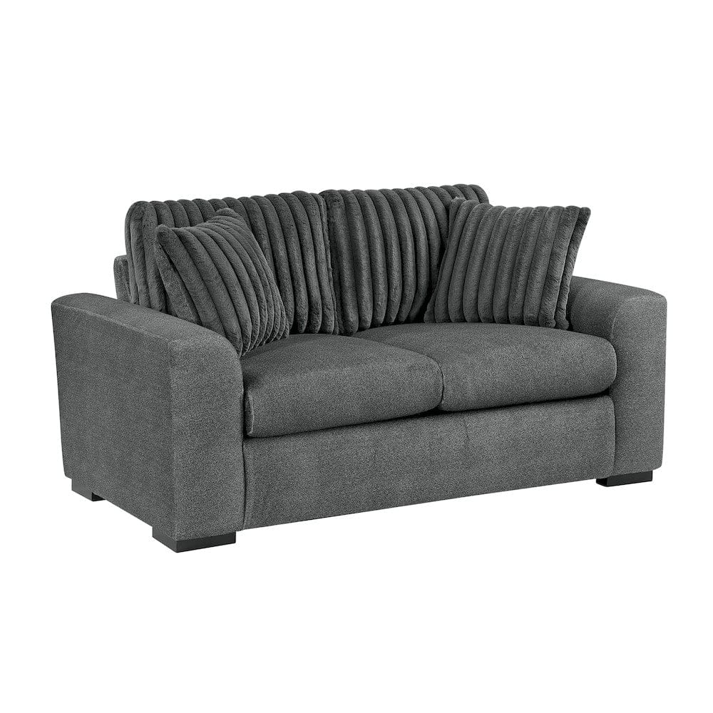 Homelegance  - Athena Love Seat in Dark gray - 9720DGY-2  view 2
