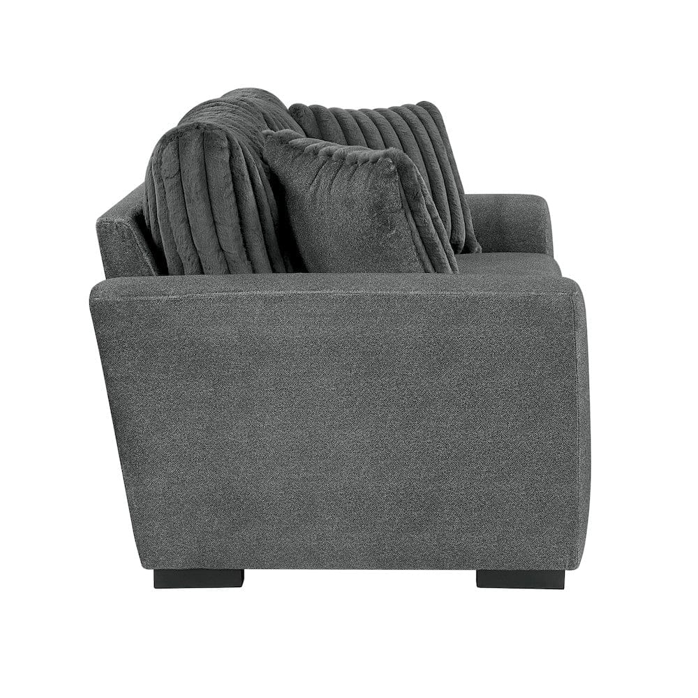 Homelegance  - Athena Love Seat in Dark gray - 9720DGY-2  view 3