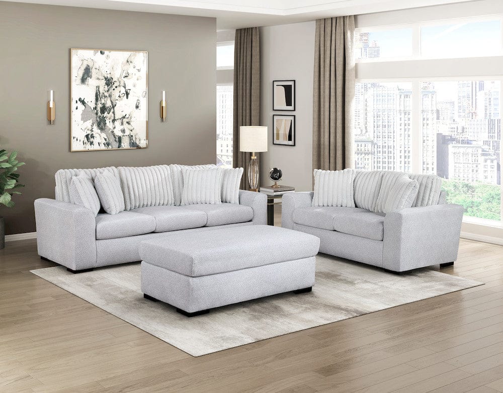 Homelegance  - Athena Ottoman in Gray - 9720GRY-4  view 2