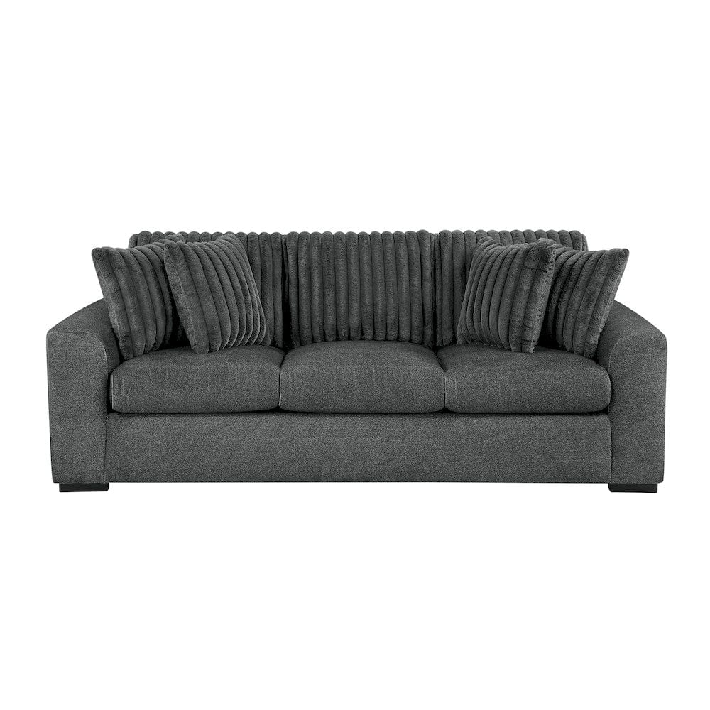 Homelegance  - Athena Sofa in Dark gray - 9720DGY-3  view 5