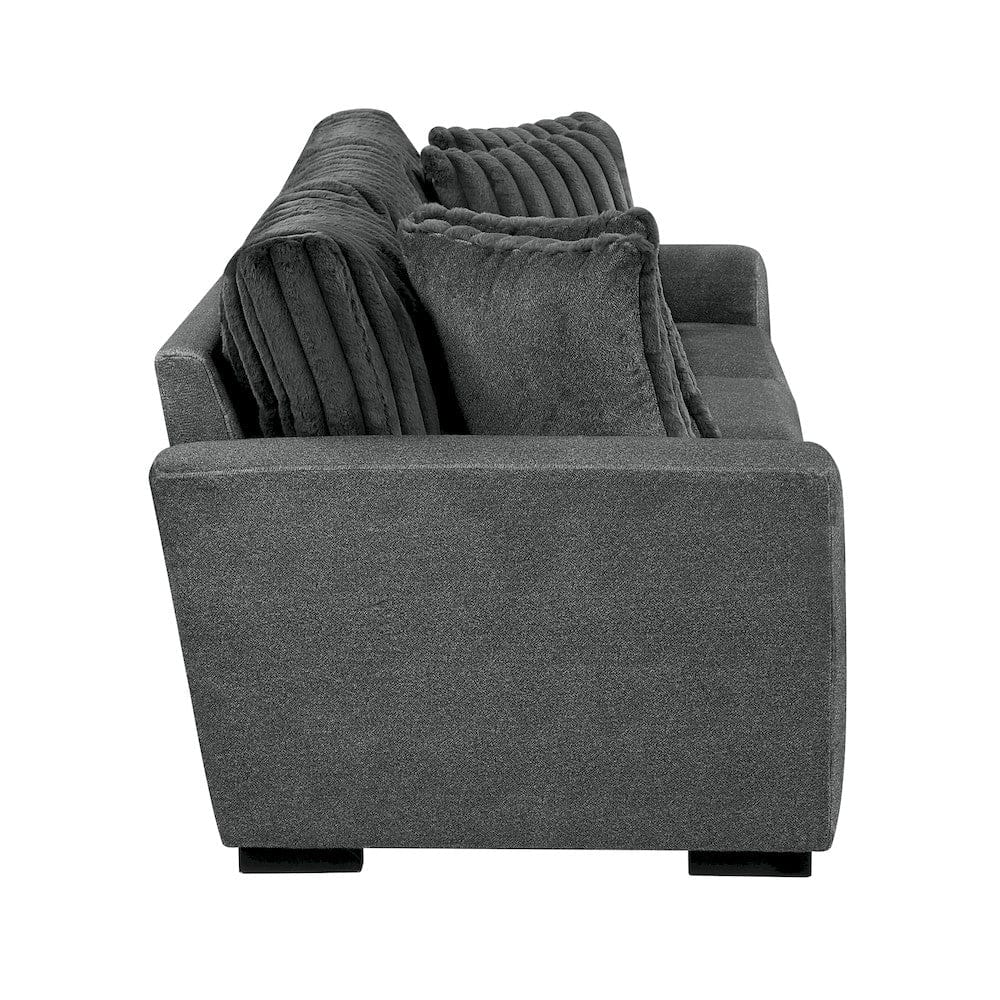Homelegance  - Athena Sofa in Dark gray - 9720DGY-3  view 6