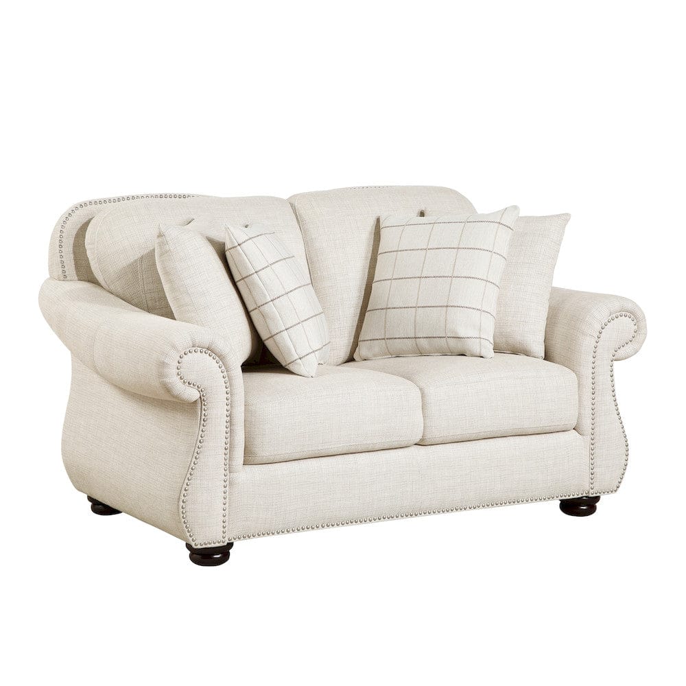 Homelegance  - Attleboro Love Seat in Beige - 9270FBE-2  view 1