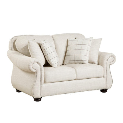 Homelegance  - Attleboro Love Seat in Beige - 9270FBE-2  view 1