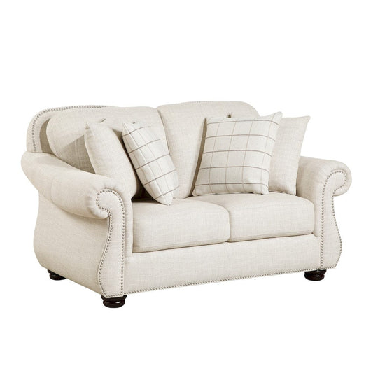 Homelegance  - Attleboro Love Seat in Beige - 9270FBE-2  view 1