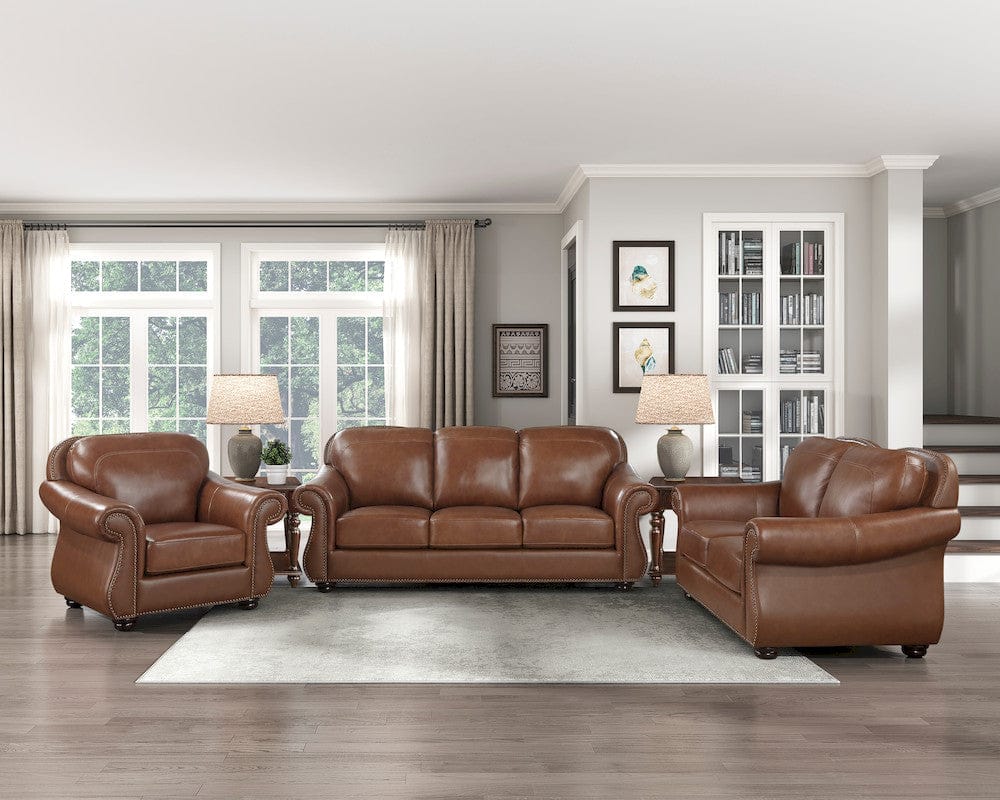 Homelegance  - Attleboro Love Seat in Camel brown - 9270BR-2  view 6
