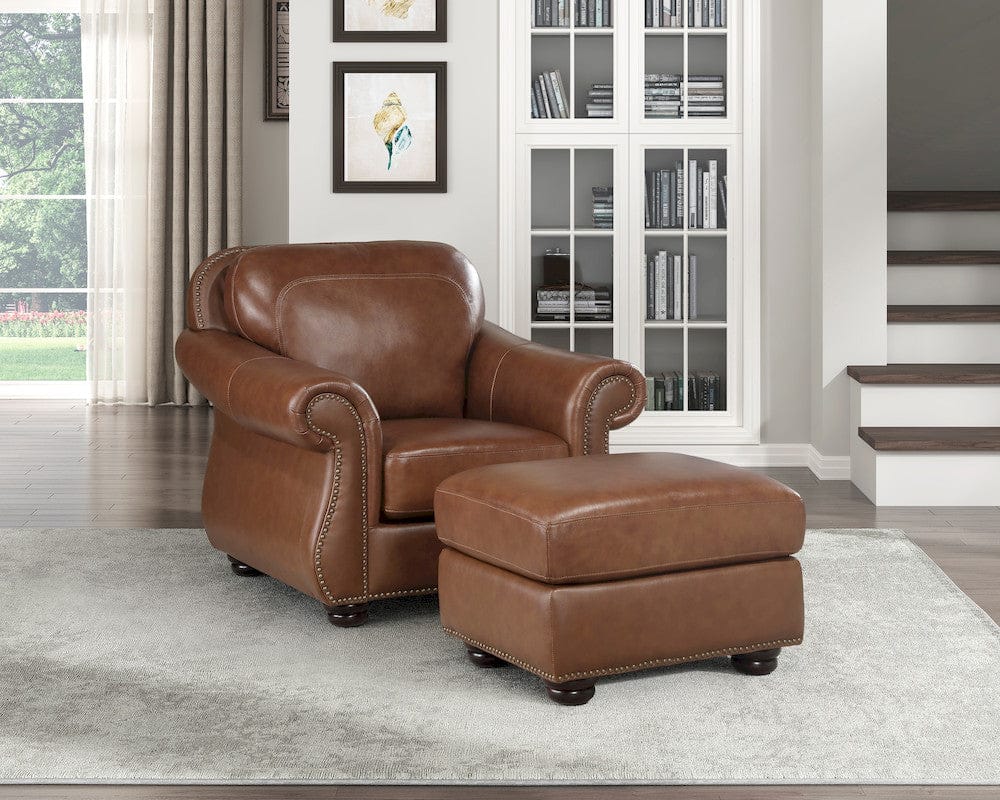 Homelegance  - Attleboro Ottoman in Camel brown - 9270BR-4  view 4