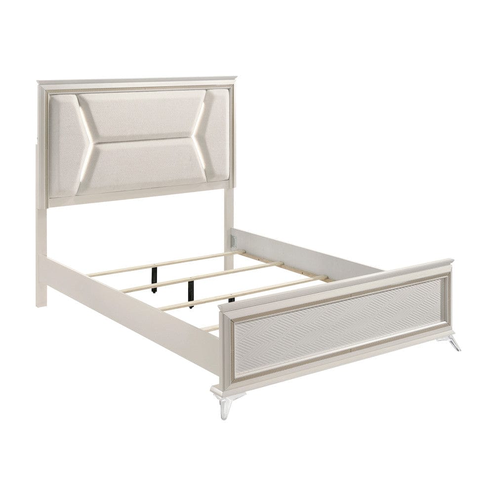 Homelegance  - Audra Eastern King Bed in White - 1383K-1EKx  view 1