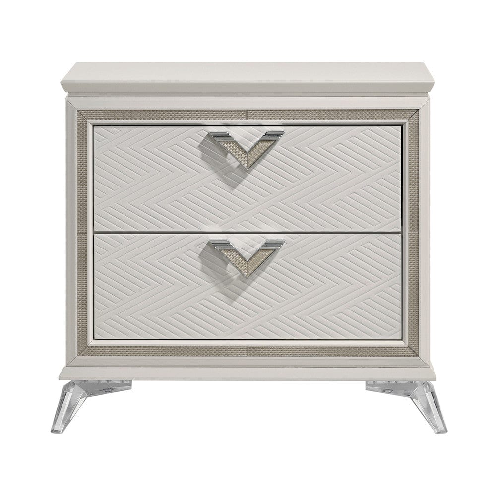 Homelegance  - Audra Night Stand in White - 1383-4  view 3