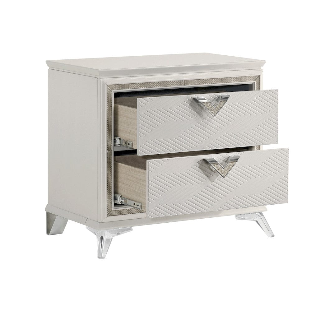 Homelegance  - Audra Night Stand in White - 1383-4  view 4