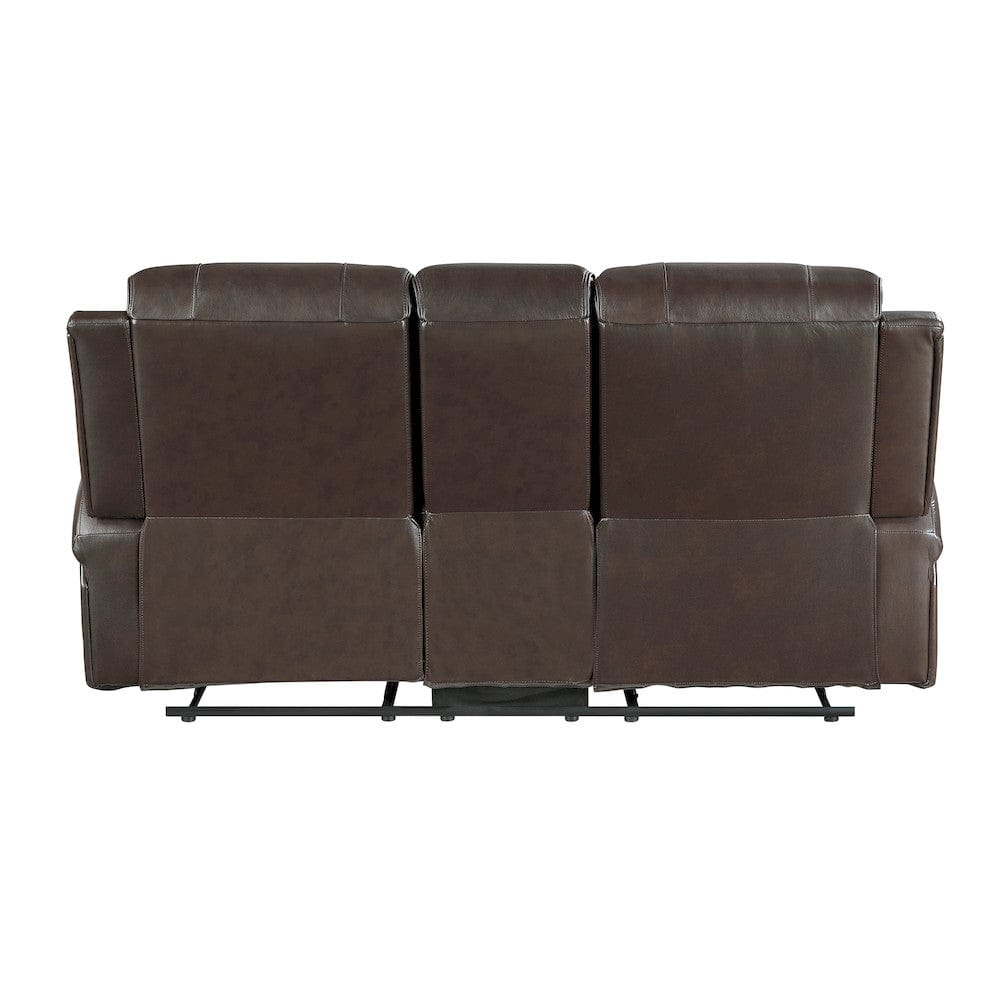 Homelegance  - Austin Double Reclining Love Seat W/ Center Console in Brown - 9735BRW-2  view 2