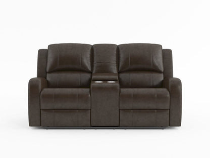 Homelegance  - Austin Double Reclining Love Seat W/ Center Console in Brown - 9735BRW-2  view 11