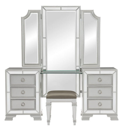 Homelegance  - Avondale Vanity Stool in Gray - 1646-14  view 4
