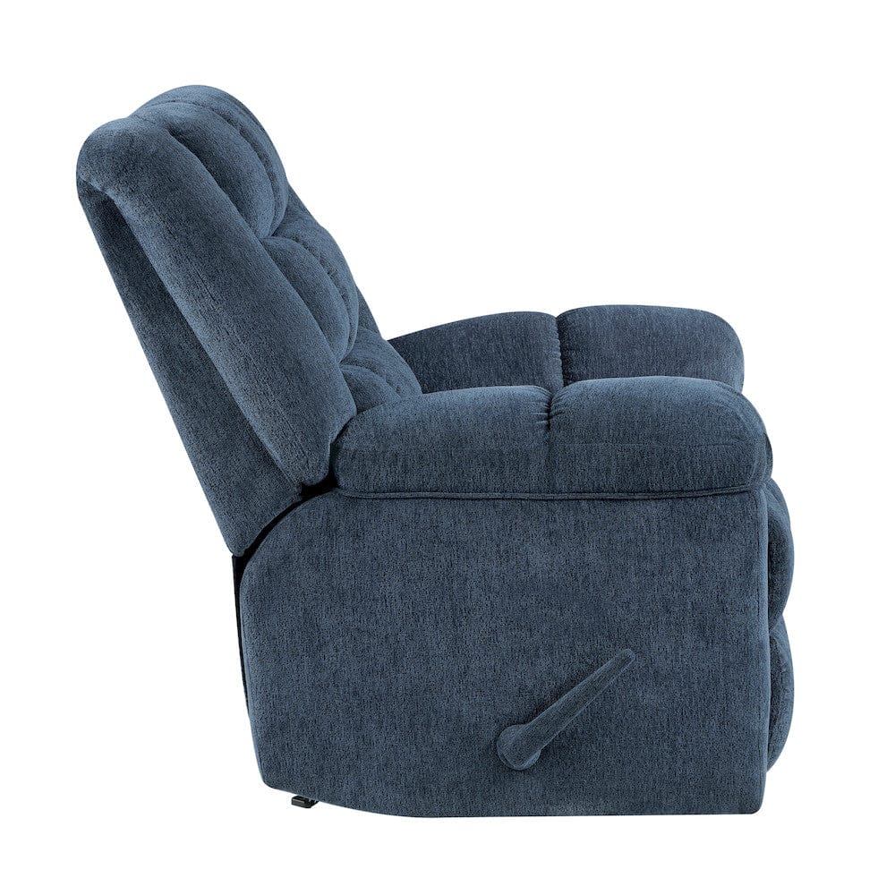 Homelegance  - Baldwin Rocker Reclining Chair in Blue - 9726BU-1  view 5