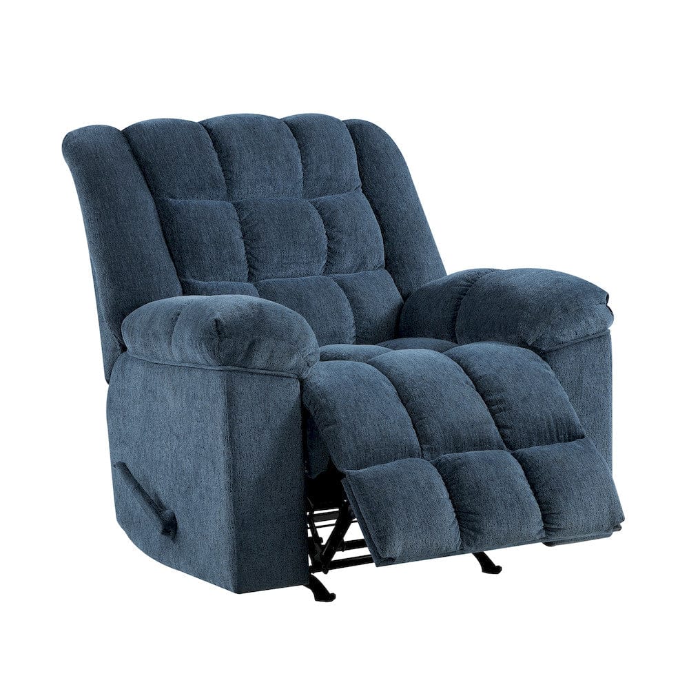 Homelegance  - Baldwin Rocker Reclining Chair in Blue - 9726BU-1  view 8