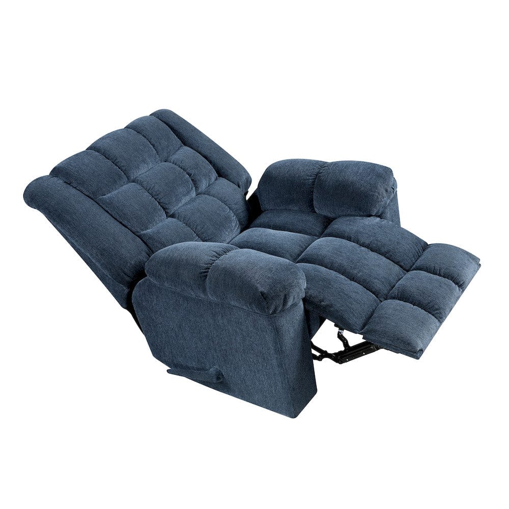 Homelegance  - Baldwin Rocker Reclining Chair in Blue - 9726BU-1  view 9