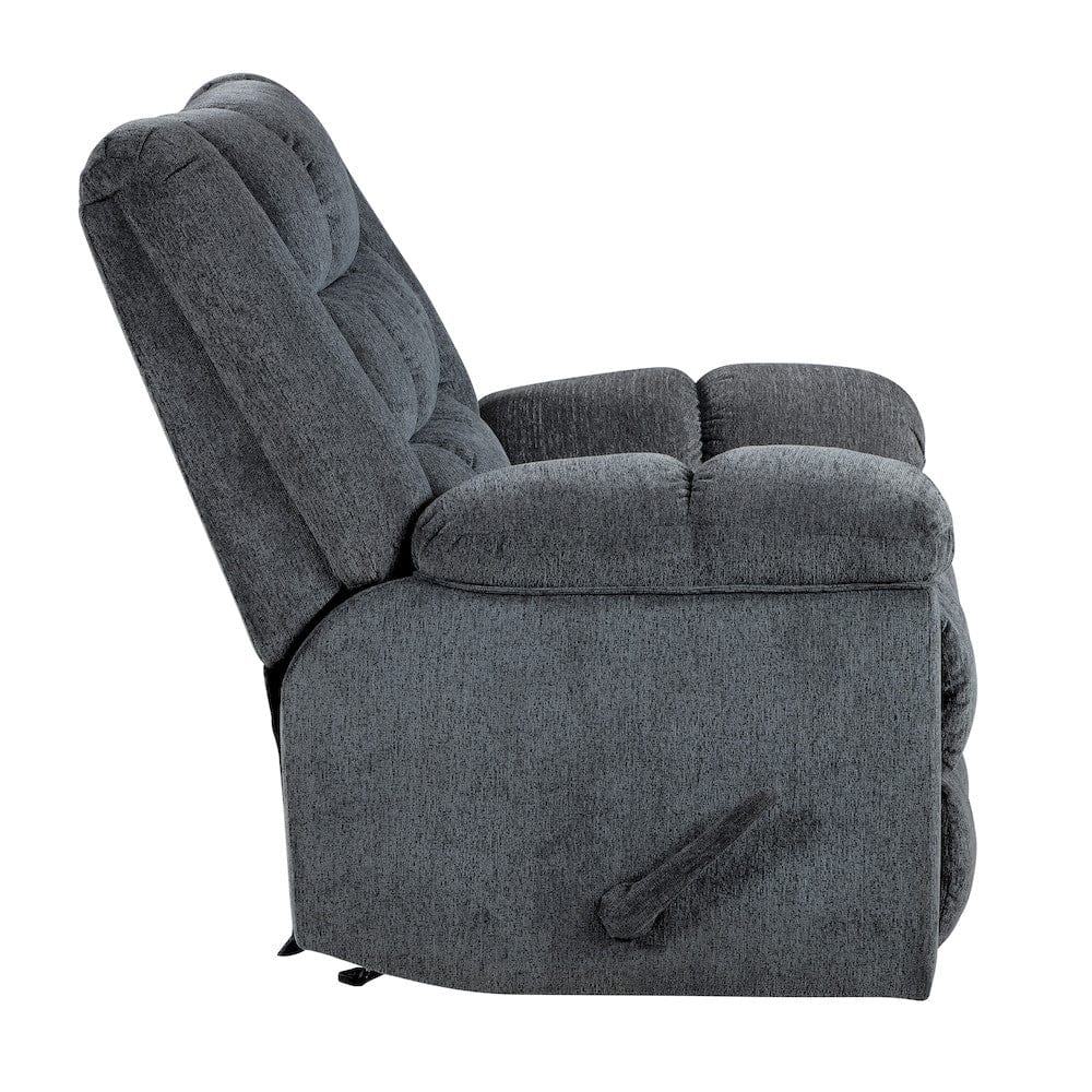 Homelegance  - Baldwin Rocker Reclining Chair in Gray - 9726DG-1  view 3