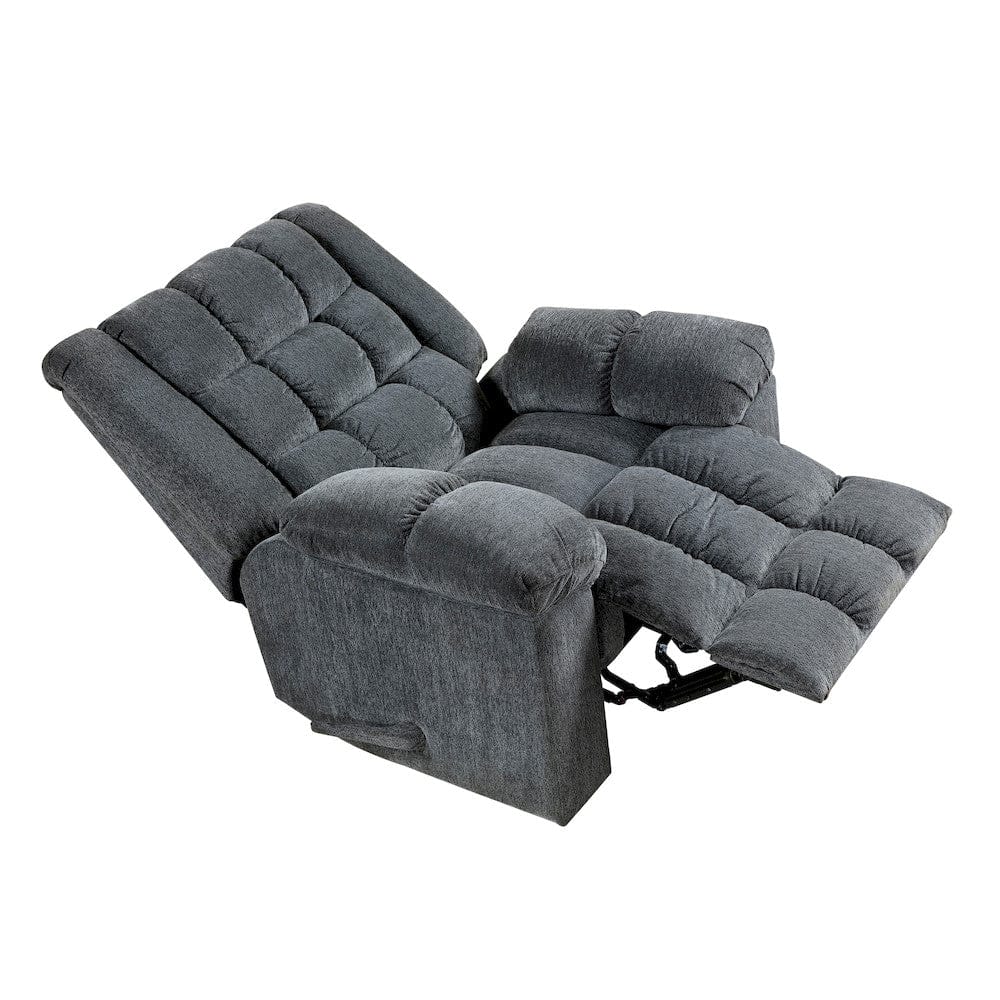 Homelegance  - Baldwin Rocker Reclining Chair in Gray - 9726DG-1  view 4