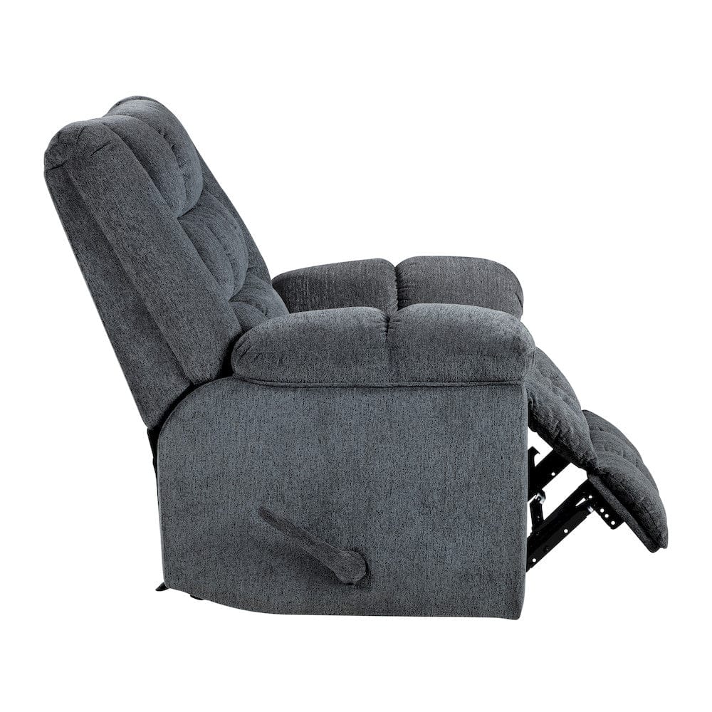 Homelegance  - Baldwin Rocker Reclining Chair in Gray - 9726DG-1  view 9