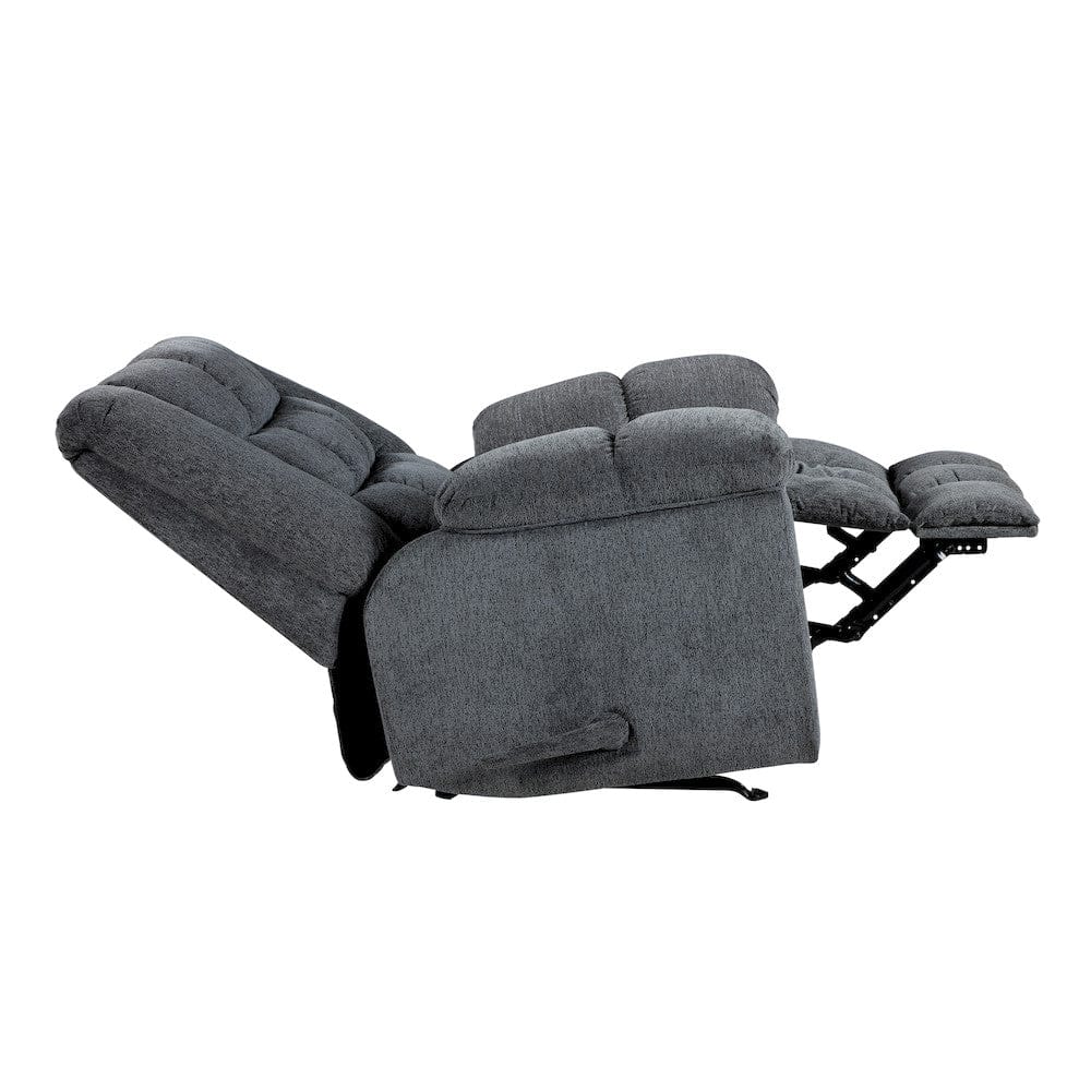Homelegance  - Baldwin Rocker Reclining Chair in Gray - 9726DG-1  view 10