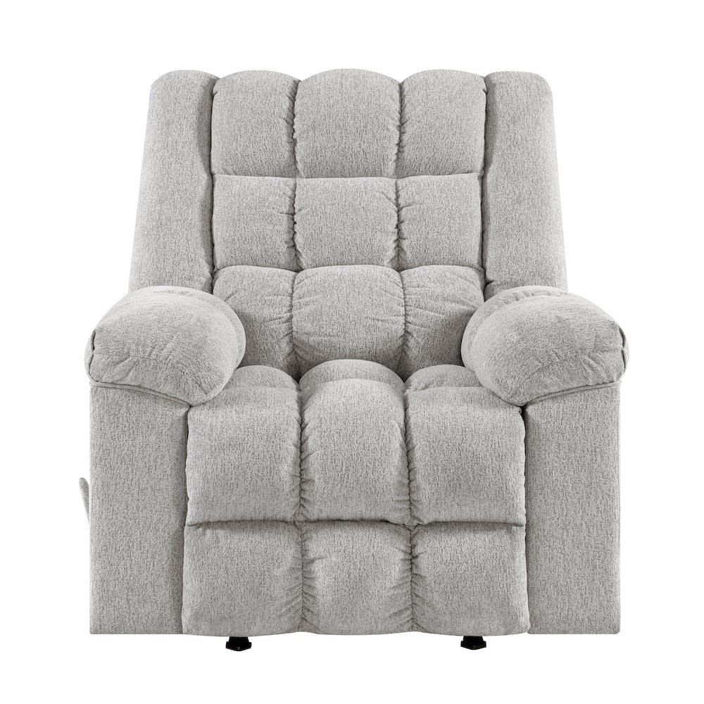 Homelegance  - Baldwin Rocker Reclining Chair in Light gray - 9726LG-1  view 2