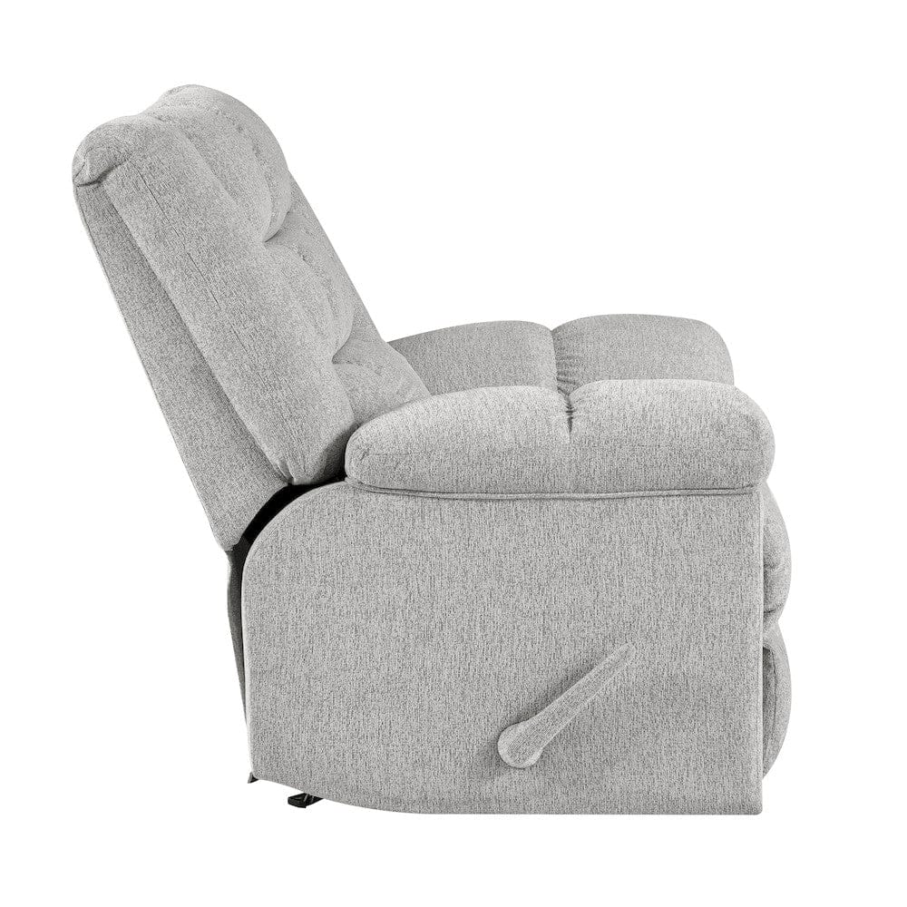 Homelegance  - Baldwin Rocker Reclining Chair in Light gray - 9726LG-1  view 5