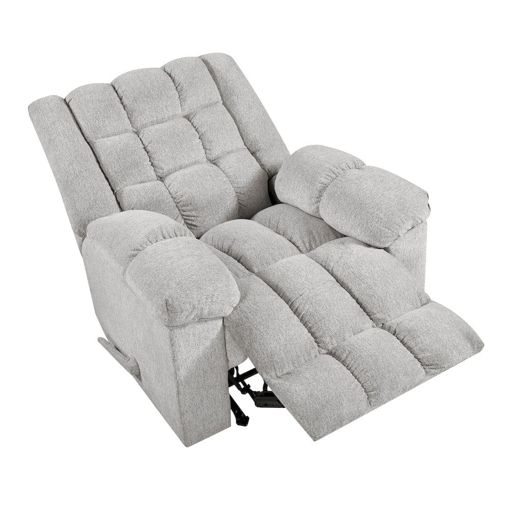 Homelegance  - Baldwin Rocker Reclining Chair in Light gray - 9726LG-1  view 9