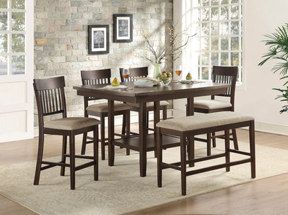 Homelegance  - Balin Counter Height Bench in Brown - 5716-24BH  view 4