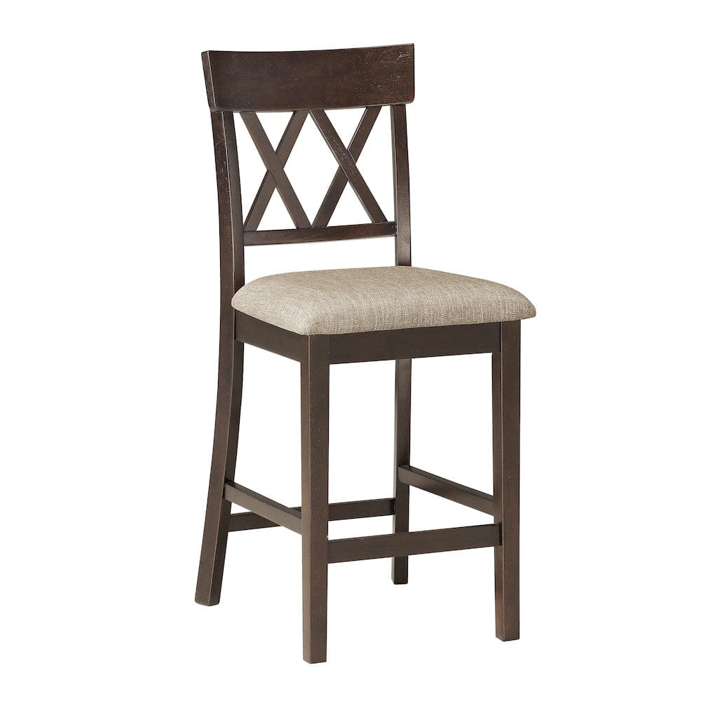 Homelegance  - Balin Counter Height Chair, Double X Back in Brown - 5716-24S2  view 1