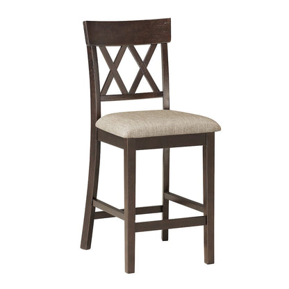 Homelegance  - Balin Counter Height Chair, Double X Back in Brown - 5716-24S2  view 1