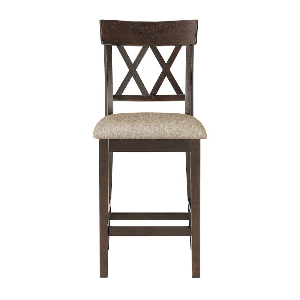 Homelegance  - Balin Counter Height Chair, Double X Back in Brown - 5716-24S2  view 2