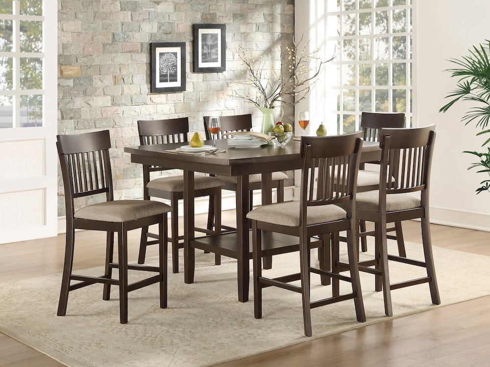 Homelegance  - Balin Counter Height Chair, Slat Back in Brown - 5716-24S1  view 5