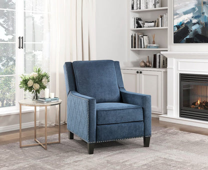 Homelegance  - Banks Push Back Reclining Chair in Blue - 8505BU-1  view 5