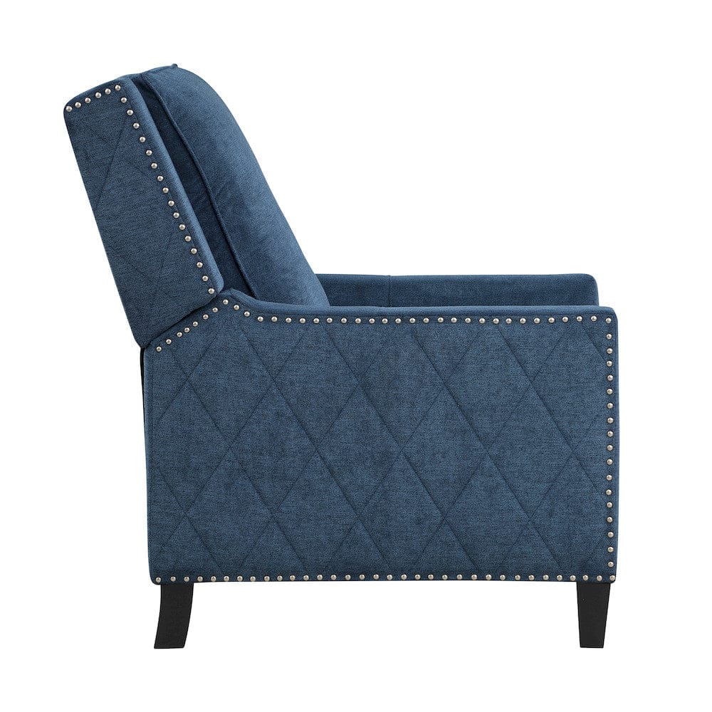 Homelegance  - Banks Push Back Reclining Chair in Blue - 8505BU-1  view 8