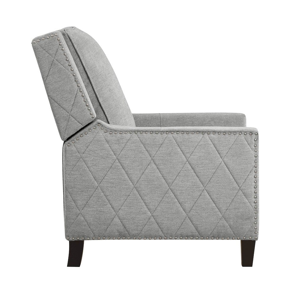 Homelegance  - Banks Push Back Reclining Chair in Gray - 8505GY-1  view 3