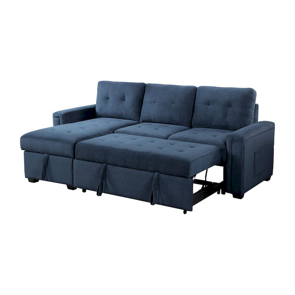 Homelegance  - Barbara Reversible Sectional W/ Hidden Storage and Pull-out Bed in Blue - 9259xSC  view 1