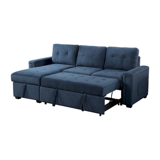 Homelegance  - Barbara Reversible Sectional W/ Hidden Storage and Pull-out Bed in Blue - 9259xSC  view 1