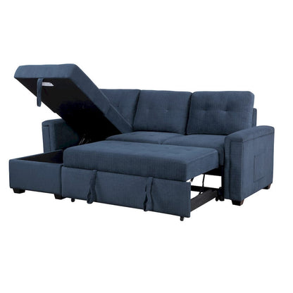 Homelegance  - Barbara Reversible Sectional W/ Hidden Storage and Pull-out Bed in Blue - 9259xSC  view 5