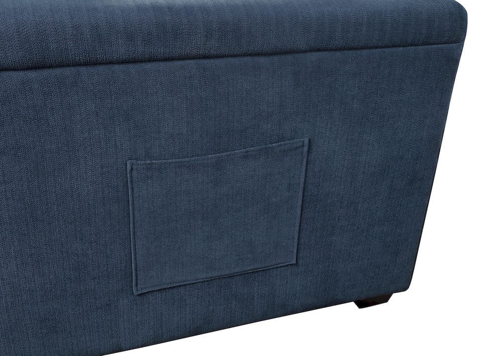 Homelegance  - Barbara Reversible Sectional W/ Hidden Storage and Pull-out Bed in Blue - 9259xSC  view 6