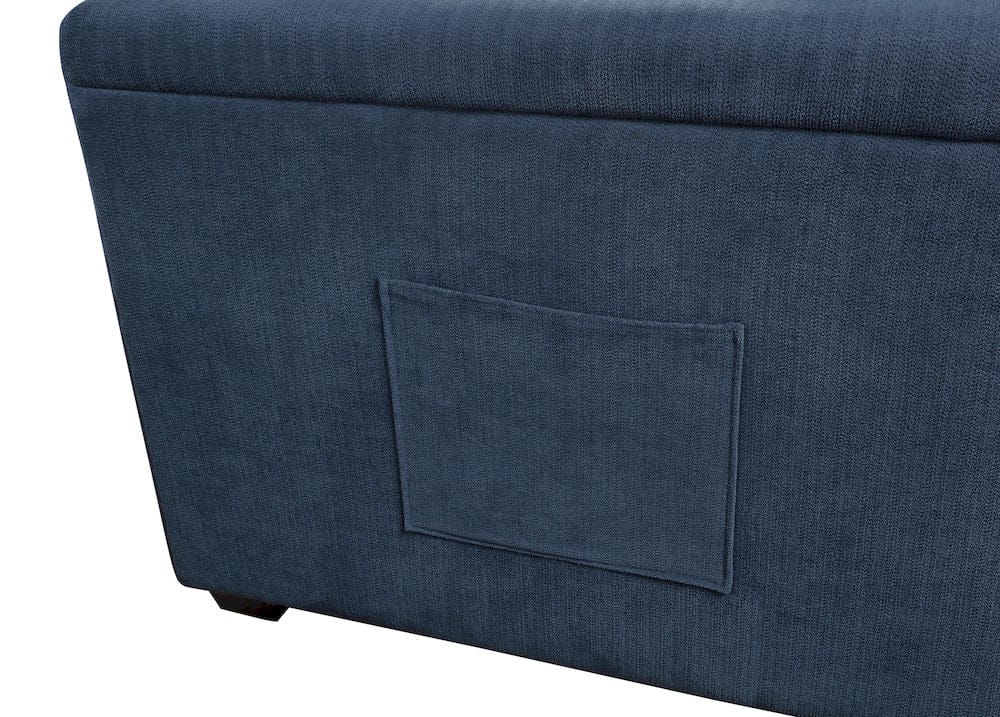Homelegance  - Barbara Reversible Sectional W/ Hidden Storage and Pull-out Bed in Blue - 9259xSC  view 7