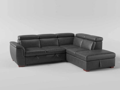 Homelegance  - Barre 2-Piece Sectional W/ Pull-out Bed and Right Chaise W/ Hidden Storage, Adjustable Headrests in Gray - 8567GYxSC  view 3