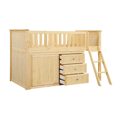 Homelegance  - Bartly Low Loft Bunk W/ Bookcase and 2 Dressers - B2043LL-1xBC2DR  view 1