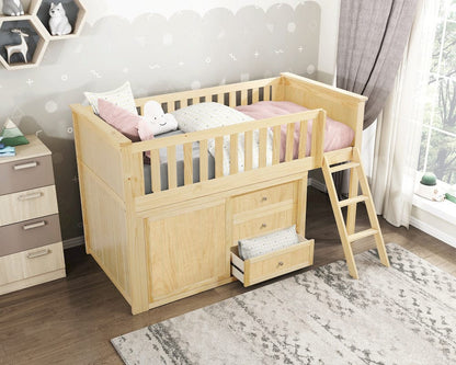 Homelegance  - Bartly Low Loft Bunk W/ Bookcase and 2 Dressers - B2043LL-1xBC2DR  view 2