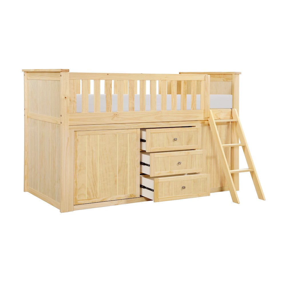 Homelegance  - Bartly Low Loft Bunk W/ Bookcase and Dresser - B2043LL-1xBCDR  view 2