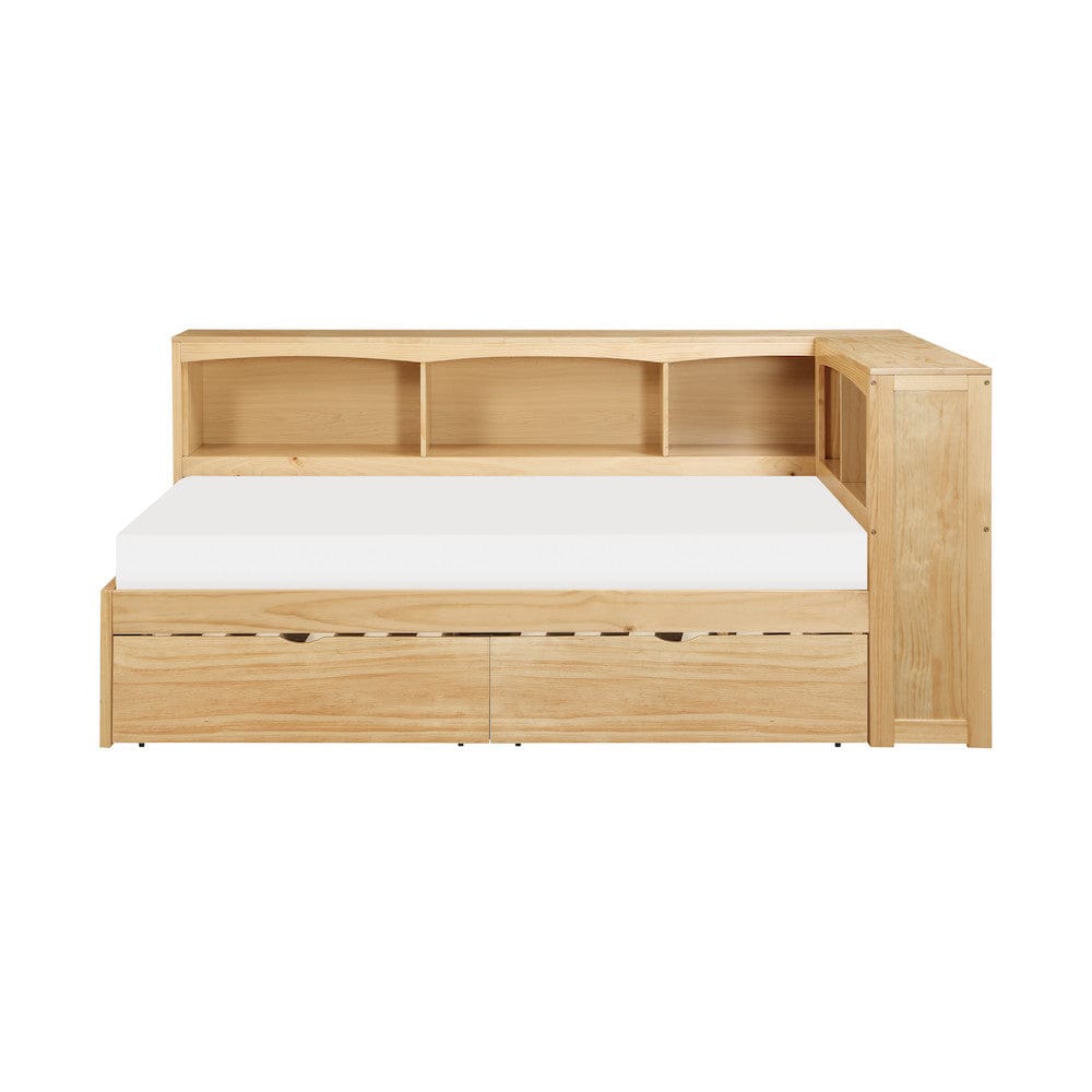 Homelegance  - Bartly Twin Bookcase Corner Platform Bed W/ Storage Boxes - B2043BC-1BCTx  view 2
