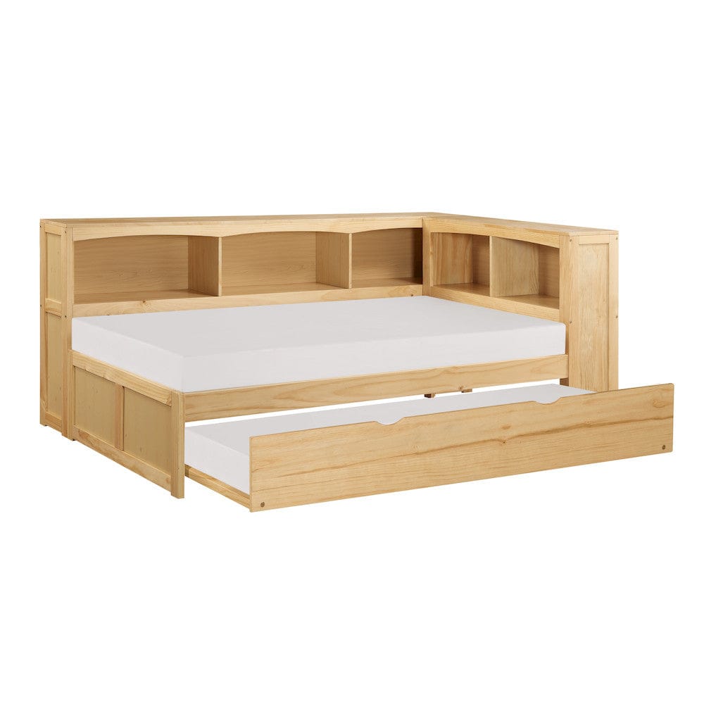 Homelegance  - Bartly Twin Bookcase Corner Platform Bed W/ Twin Trundle - B2043BC-1BCRx  view 7
