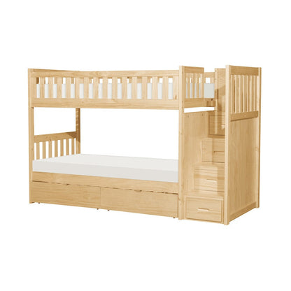 Homelegance  - Bartly Twin/Twin Step Bunk Bed W/ Storage Boxes - B2043SB-1xT  view 1